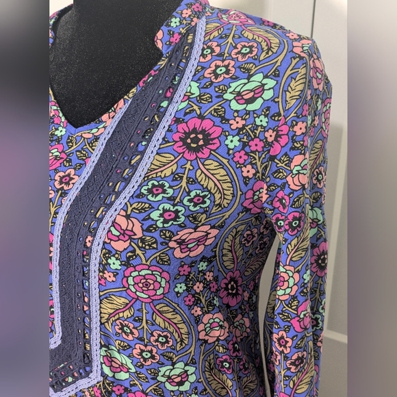 Matilda Jane Women's THOUGHTS AND DREAMS Dress Size M Boho Hi Lo Floral Rayon - Picture 6 of 15